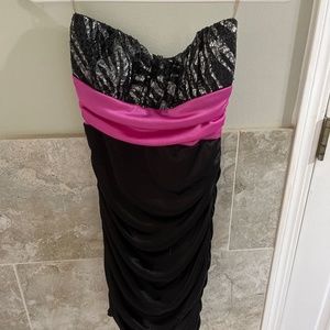 Animal print homecoming dress